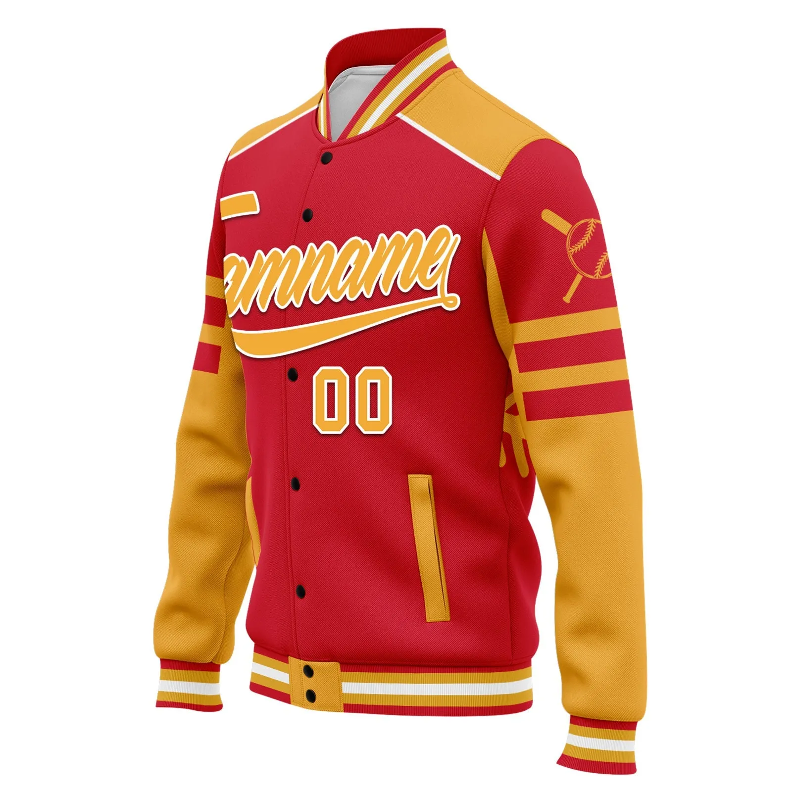 Custom Jacket Bomber Full-Snap Varsity Letterman Personalized Jacket FZ005-D023003-10