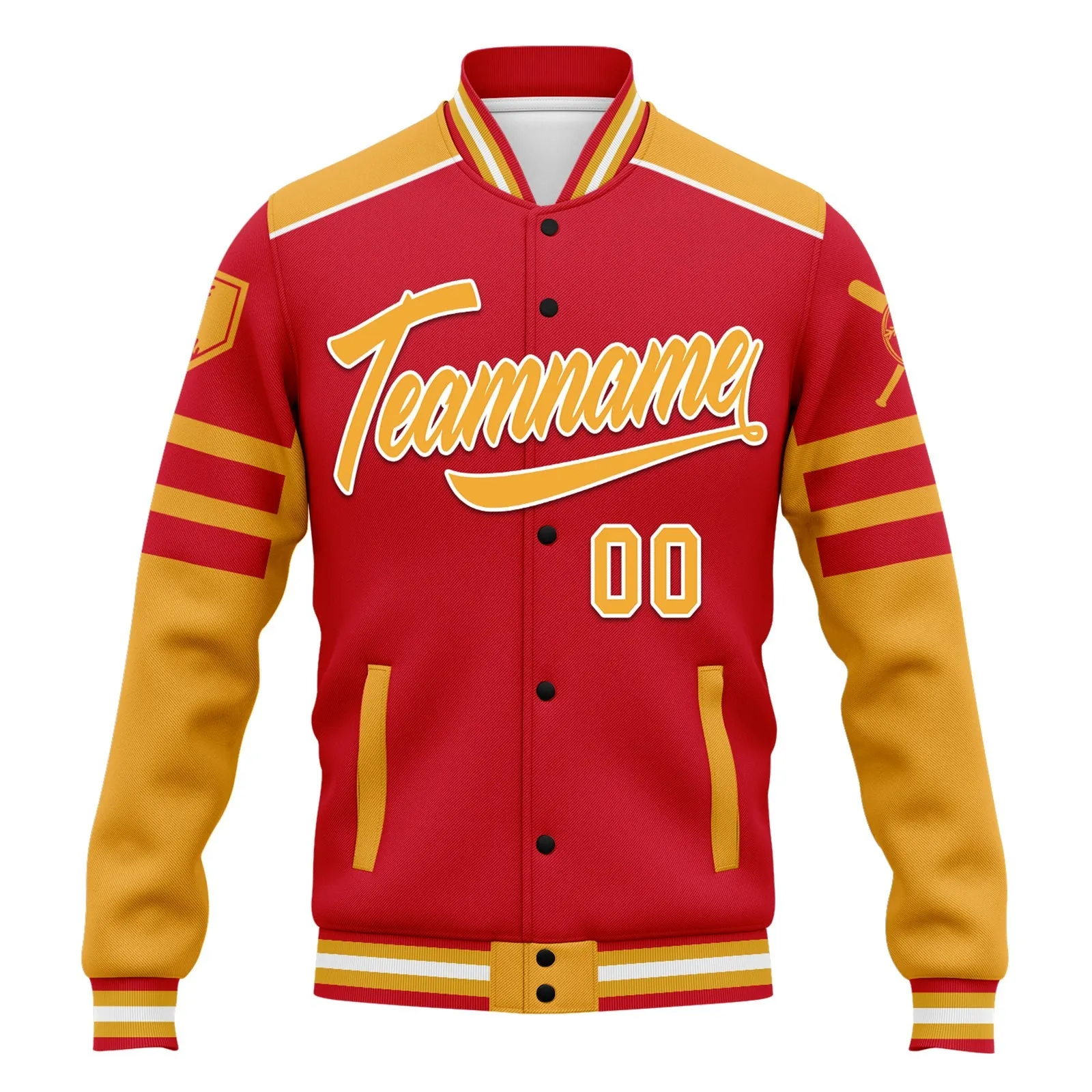 Custom Jacket Bomber Full-Snap Varsity Letterman Personalized Jacket FZ005-D023003-10