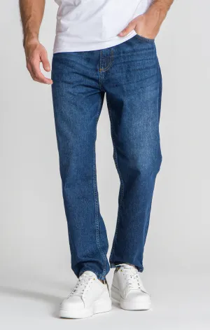 Dark Blue Balloon Leg Jeans