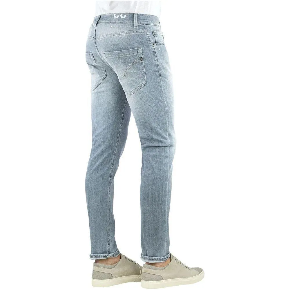 Dondup Sleek Gray Slim Fit Designer Jeans