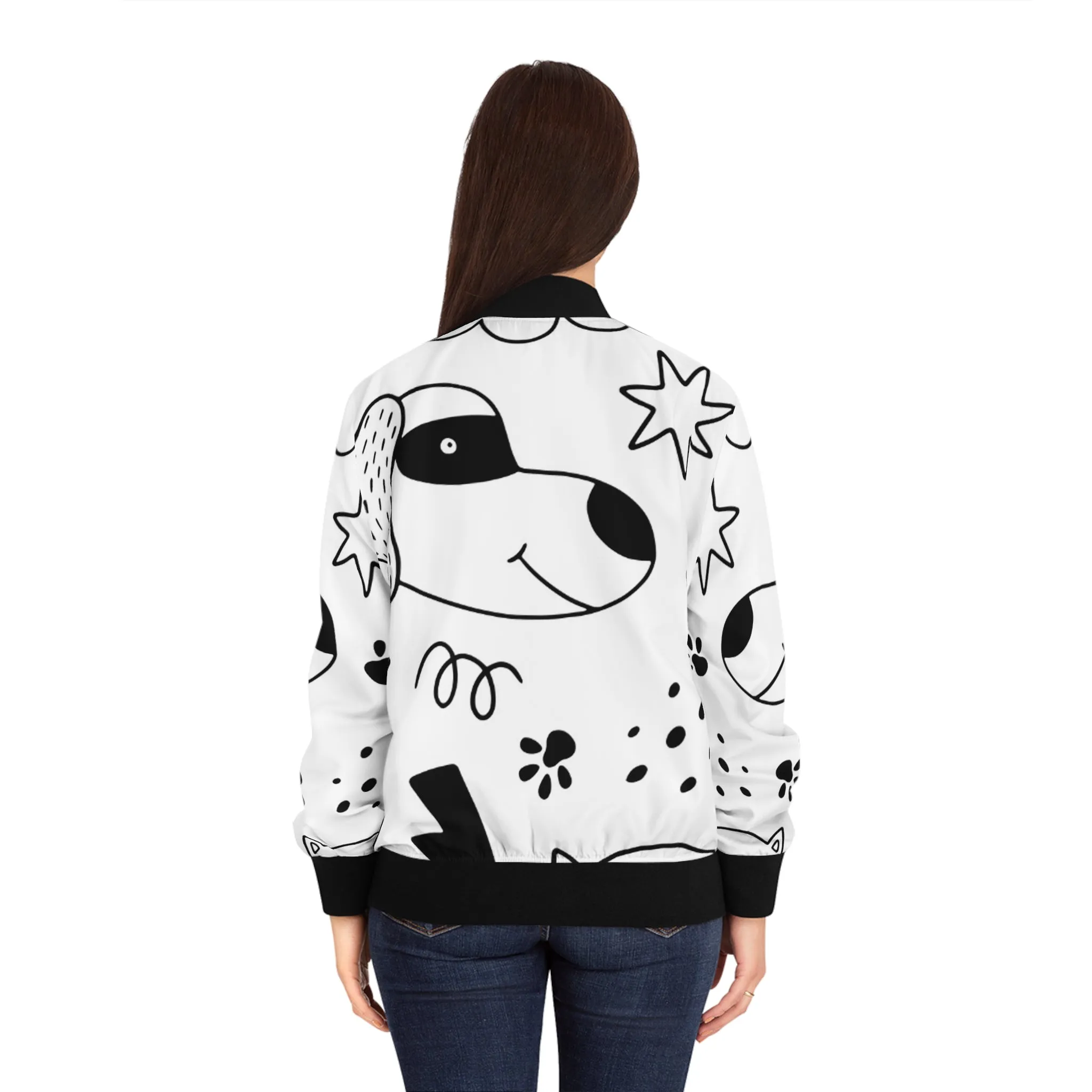 Doodle Dogs & Cats - Inovax Women's Bomber Jacket