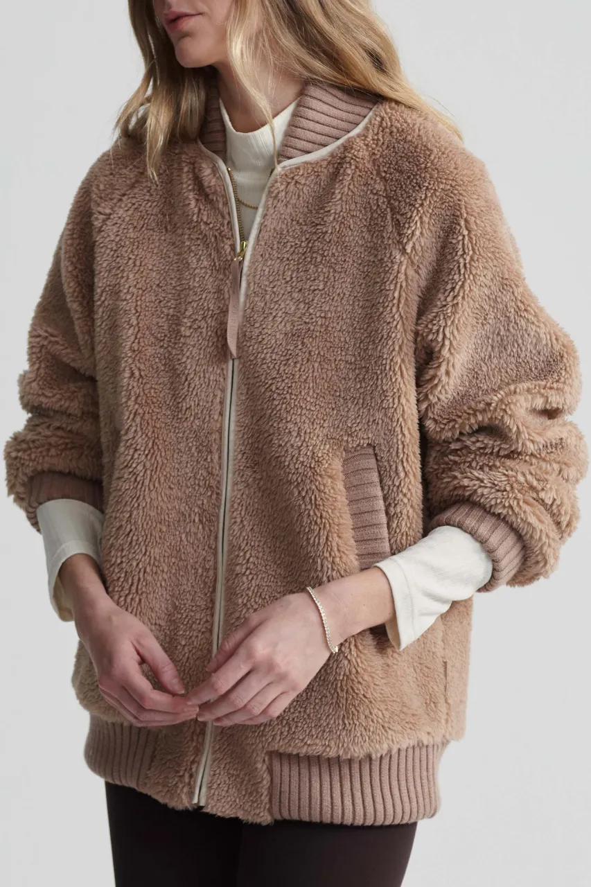 Ella Long Line Sherpa Bomber