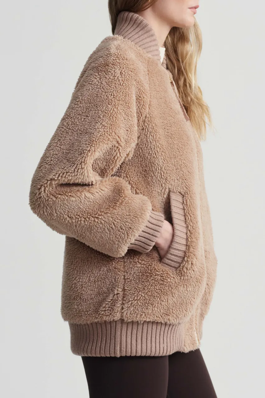 Ella Long Line Sherpa Bomber