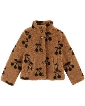 Emile et Ida 24AW Black Cherry Caramel Sherpa Coat