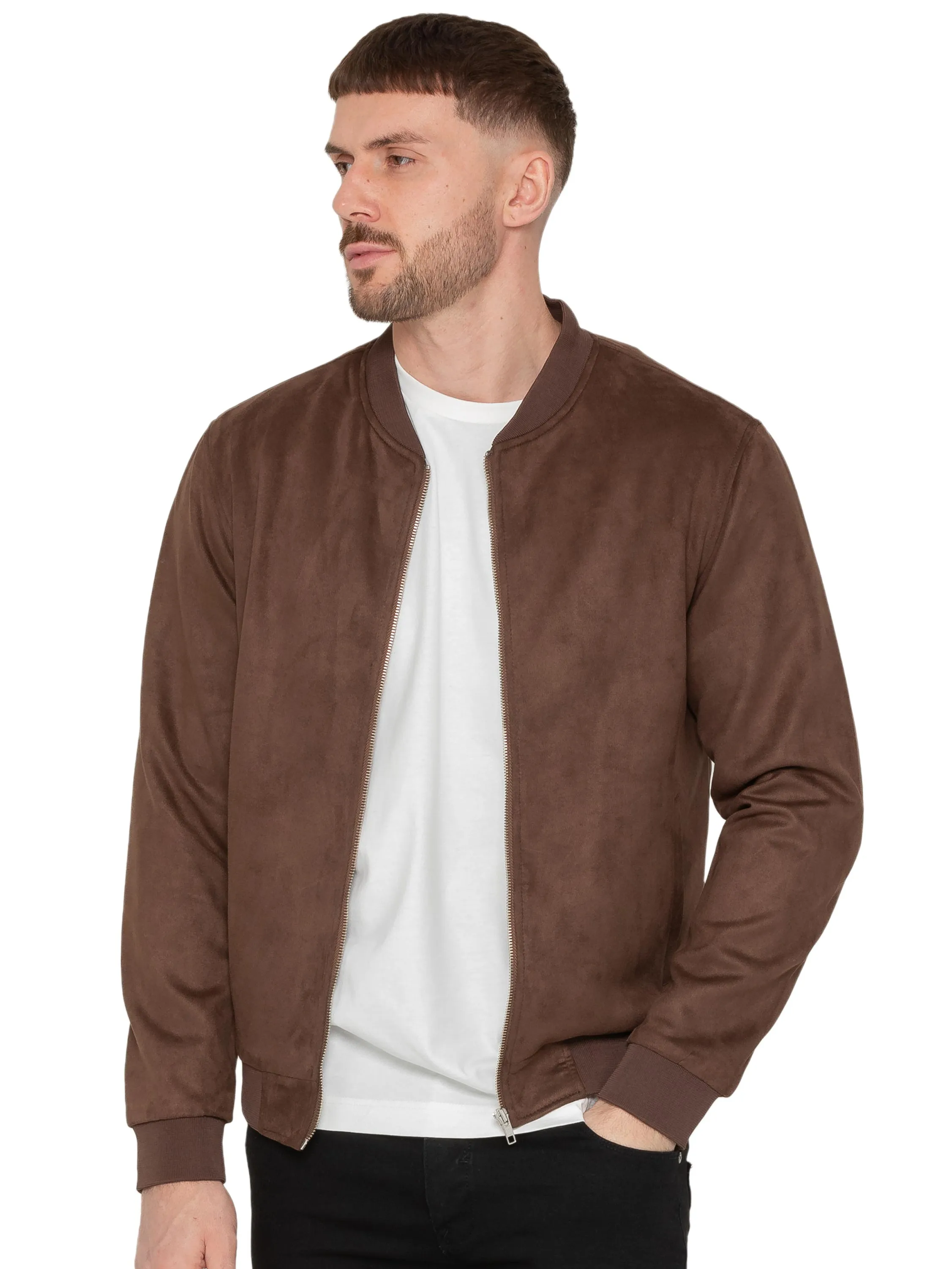 Enzo Milano | Mens Suede Bomber Jacket