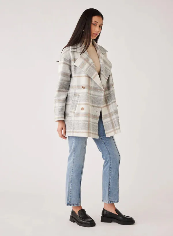 Esmaee Lincoln Coat (Grey Checks)