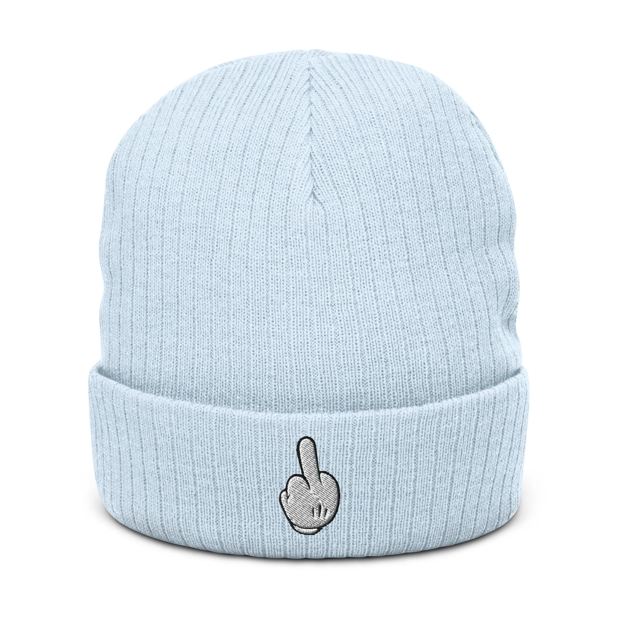 F U Ribbed knit beanie