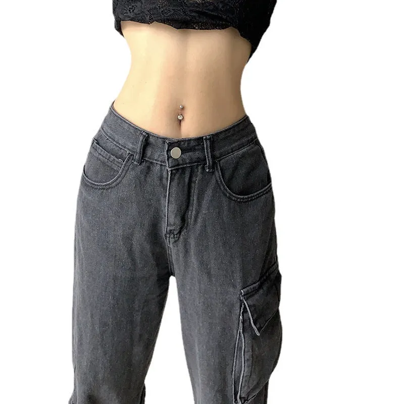 Fashion Ladies Tie Pocket Cargo Pants