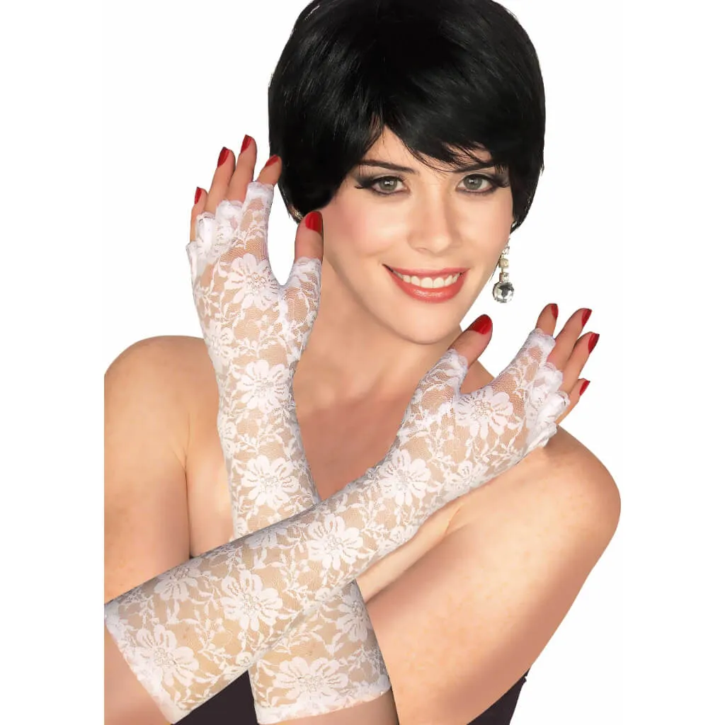 Fingerless Lace Long Gloves