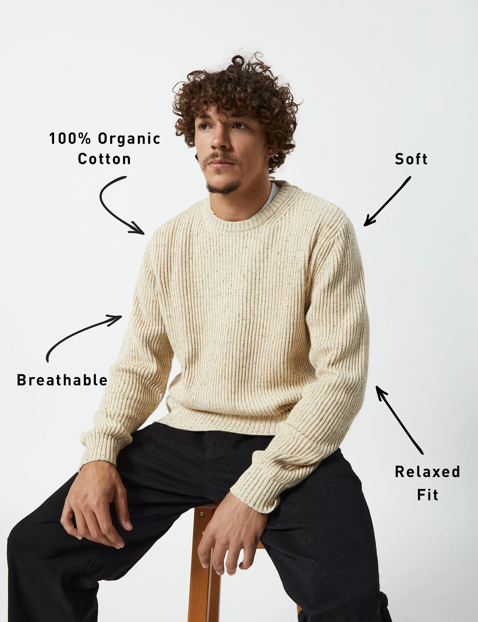 Fisher Chunky Organic Knit - Oatmeal