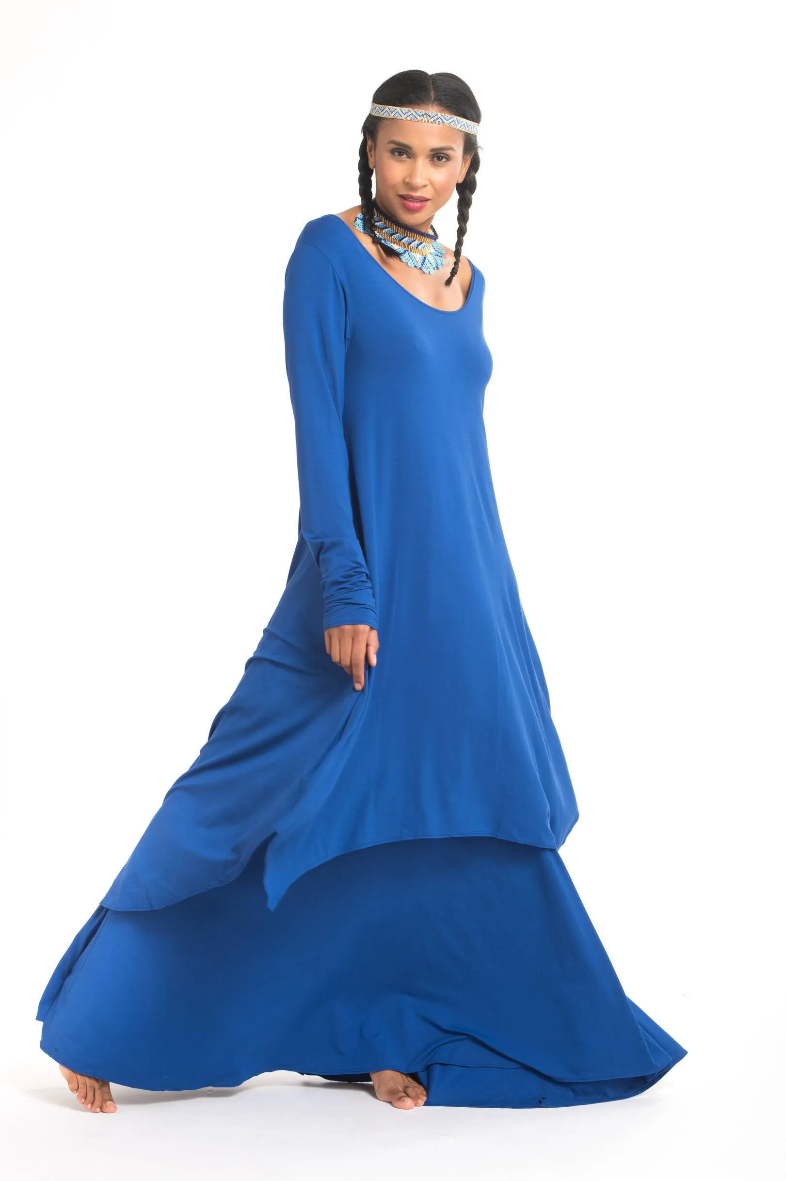 FLAMENCO SKIRT COBALT BLUE