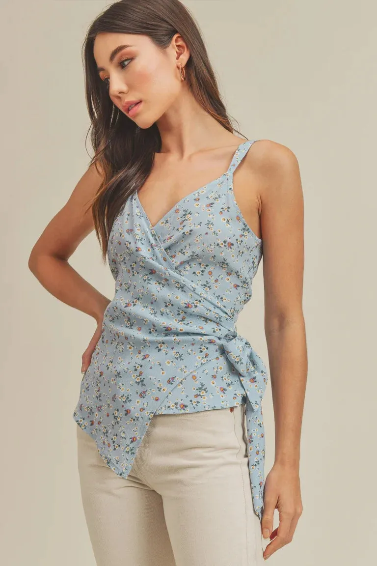 Floral Wrap Top Camisole