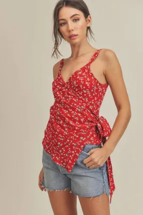 Floral Wrap Top Camisole