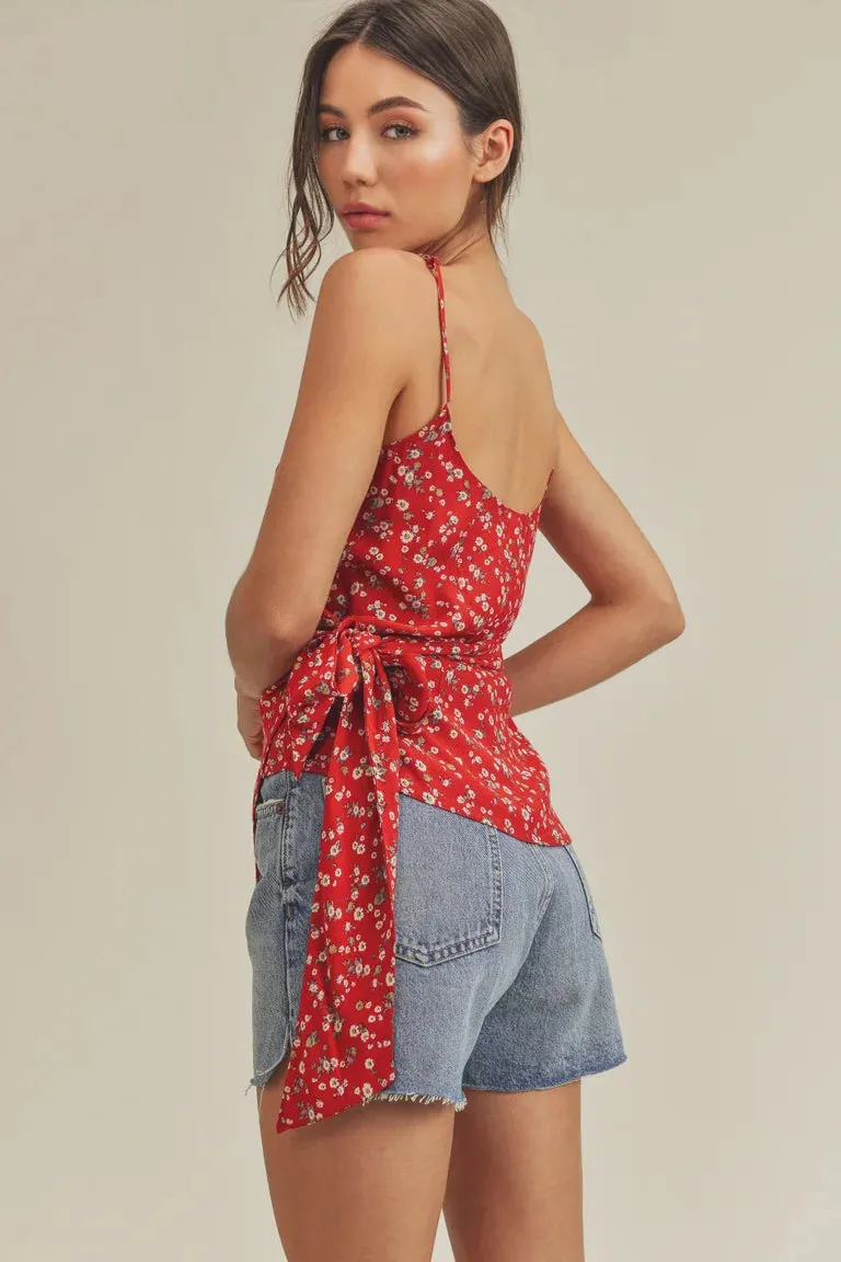 Floral Wrap Top Camisole