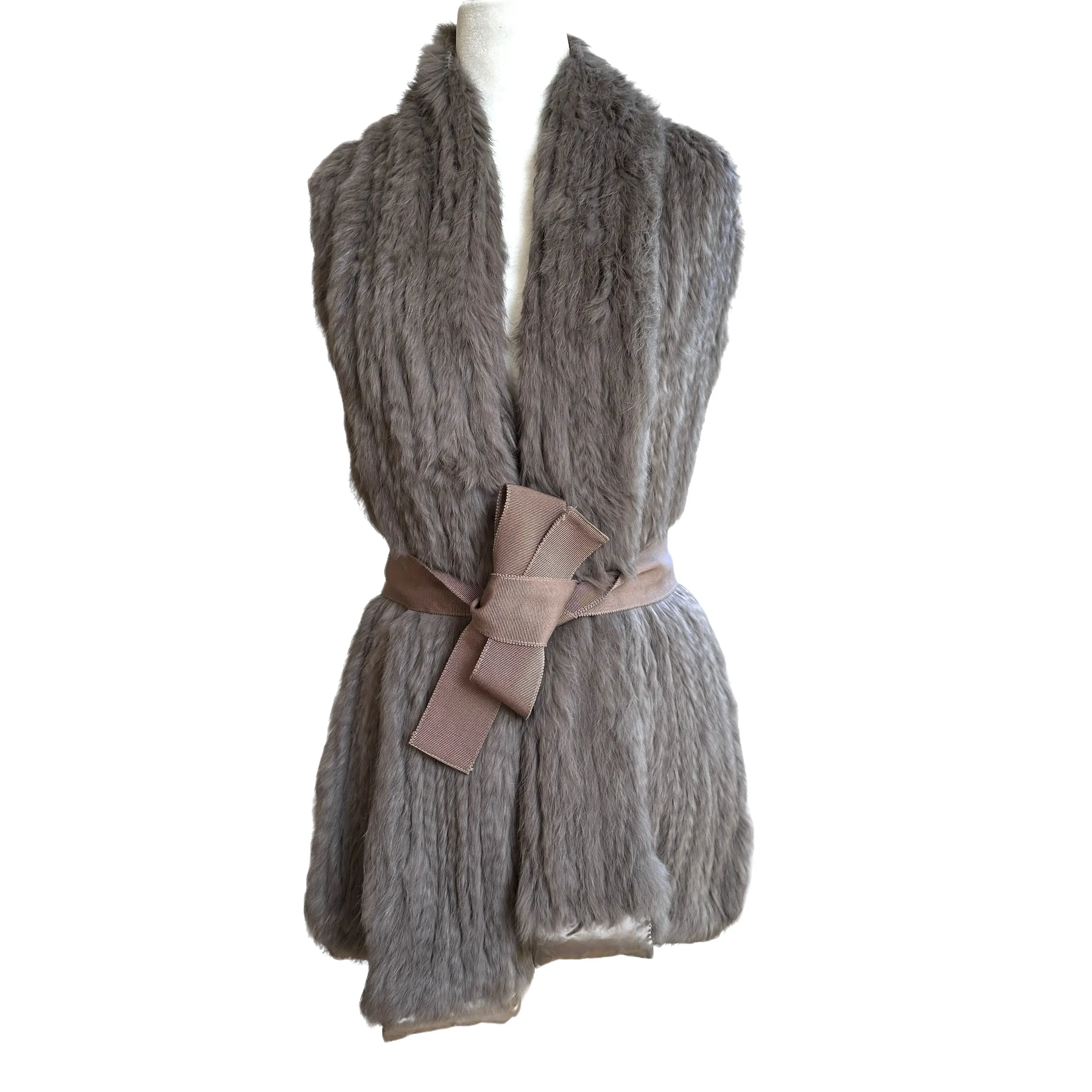 Fur Puffer Vest - M