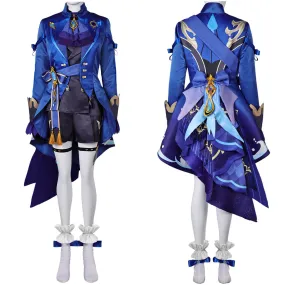 Genshin Impact Furina de Fontaine Women Blue Outfit Party Carnival Halloween Cosplay Costume