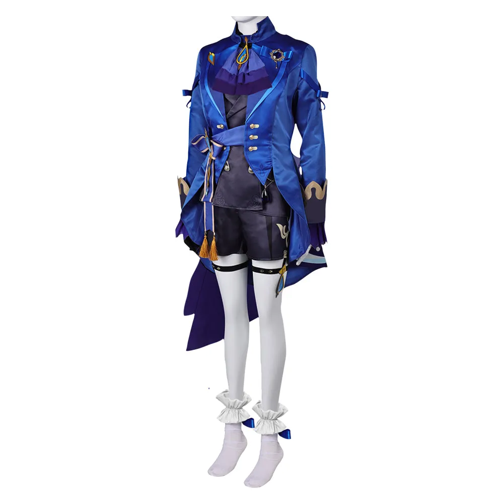 Genshin Impact Furina de Fontaine Women Blue Outfit Party Carnival Halloween Cosplay Costume