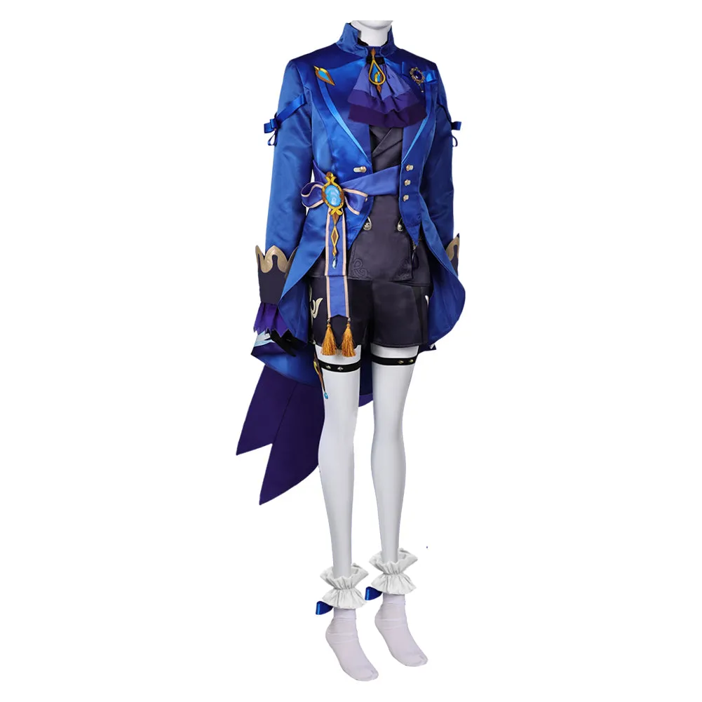 Genshin Impact Furina de Fontaine Women Blue Outfit Party Carnival Halloween Cosplay Costume