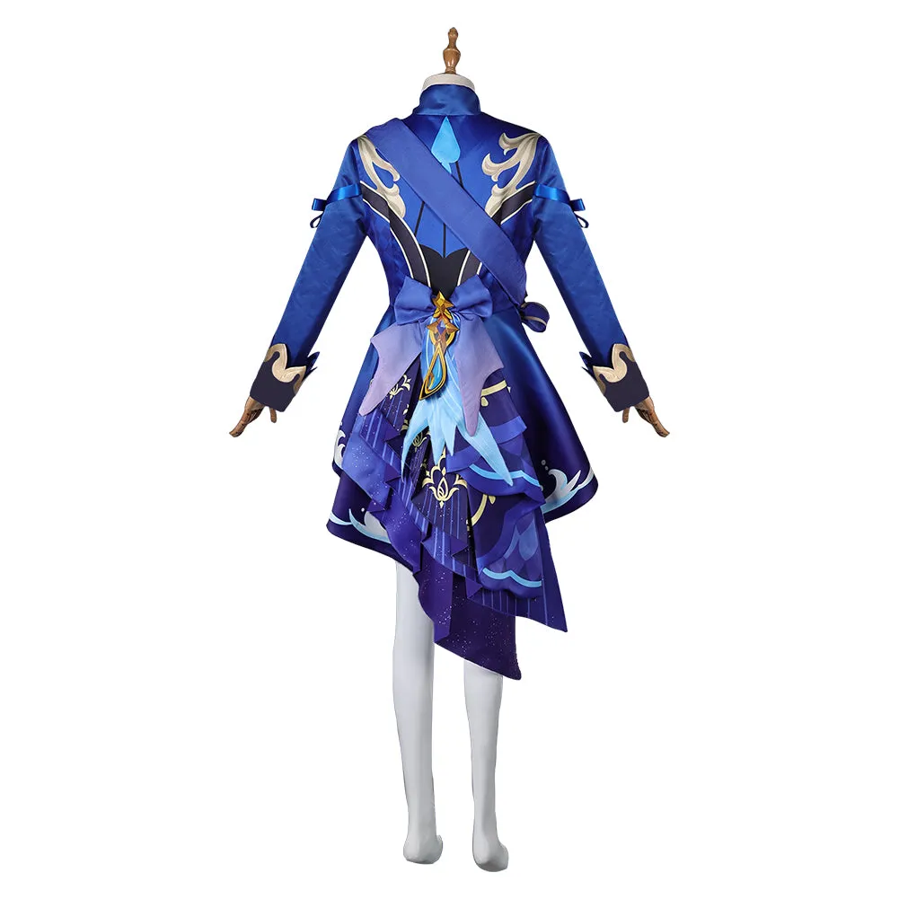 Genshin Impact Furina de Fontaine Women Blue Outfit Party Carnival Halloween Cosplay Costume