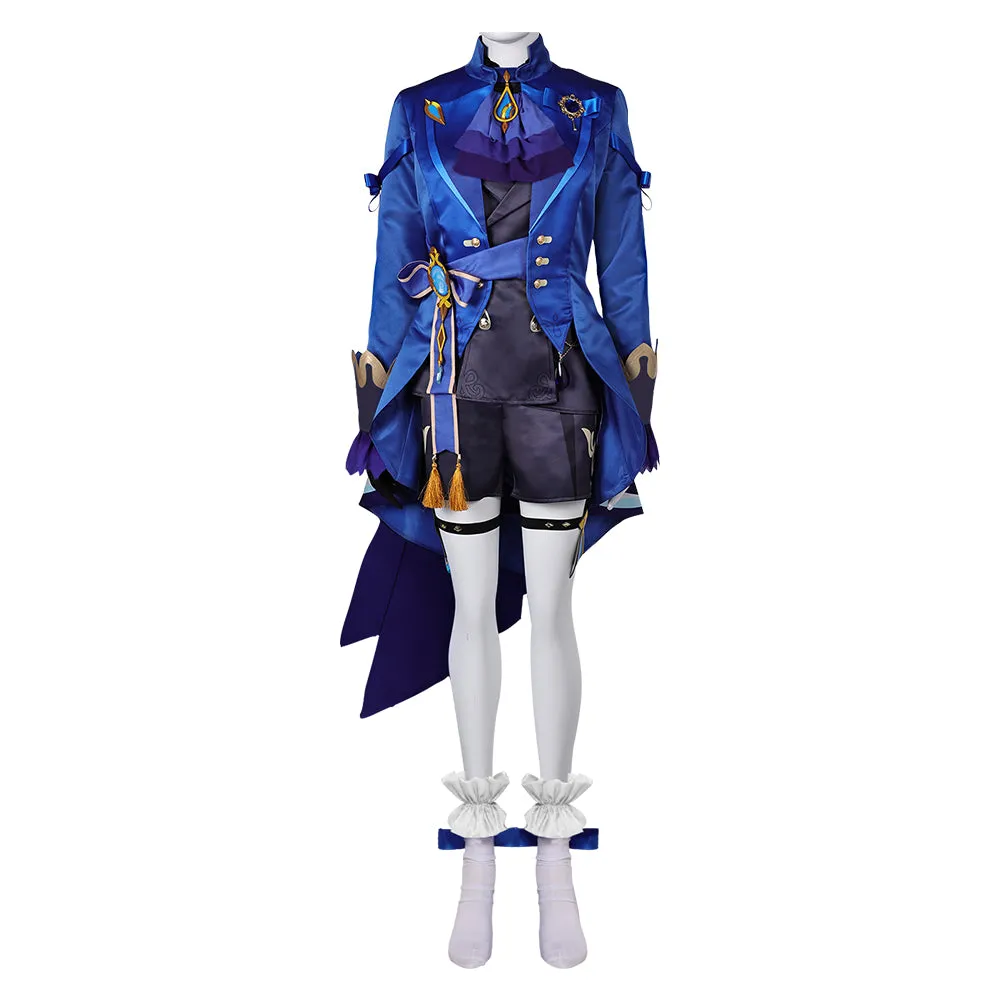 Genshin Impact Furina de Fontaine Women Blue Outfit Party Carnival Halloween Cosplay Costume