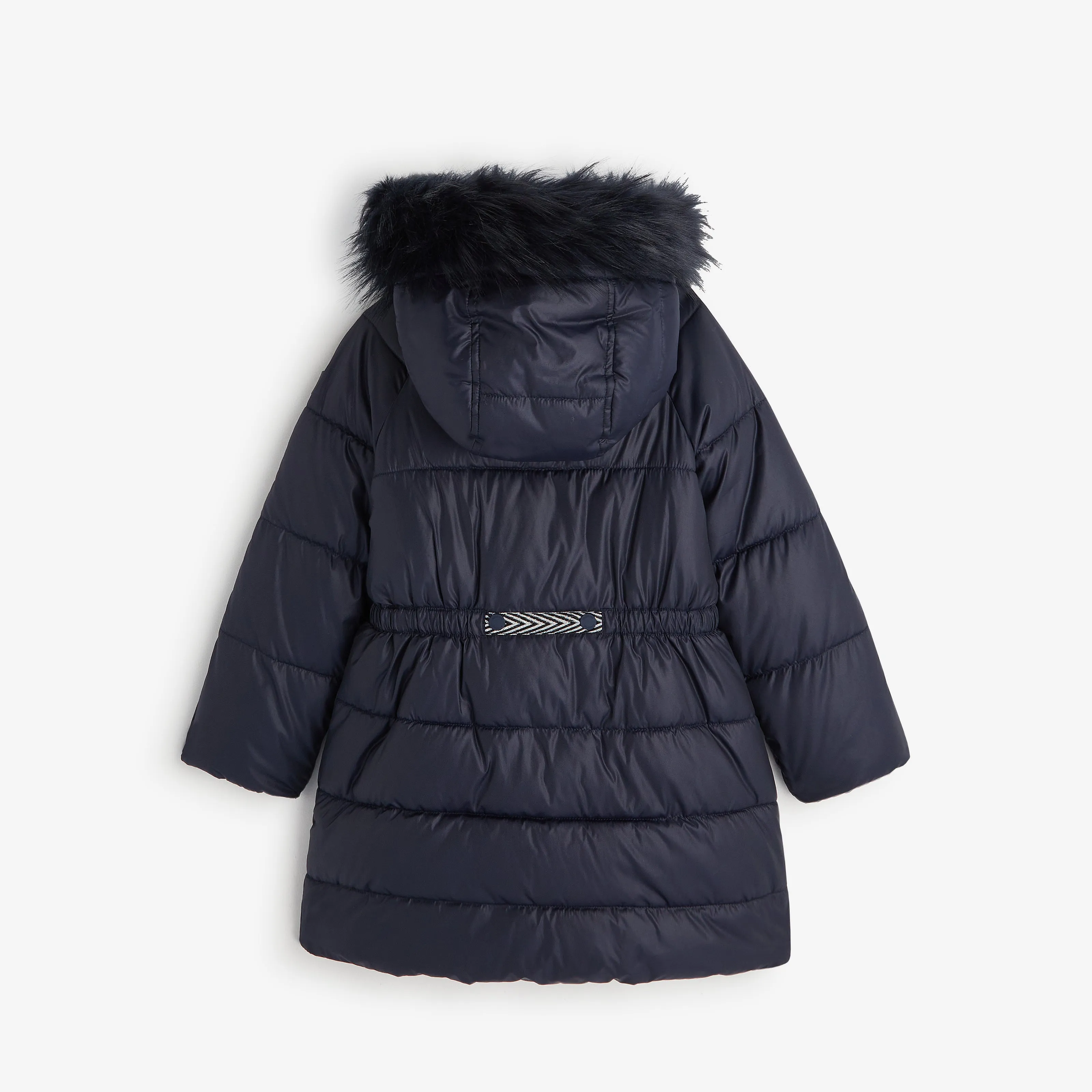 Girls' navy blue parka