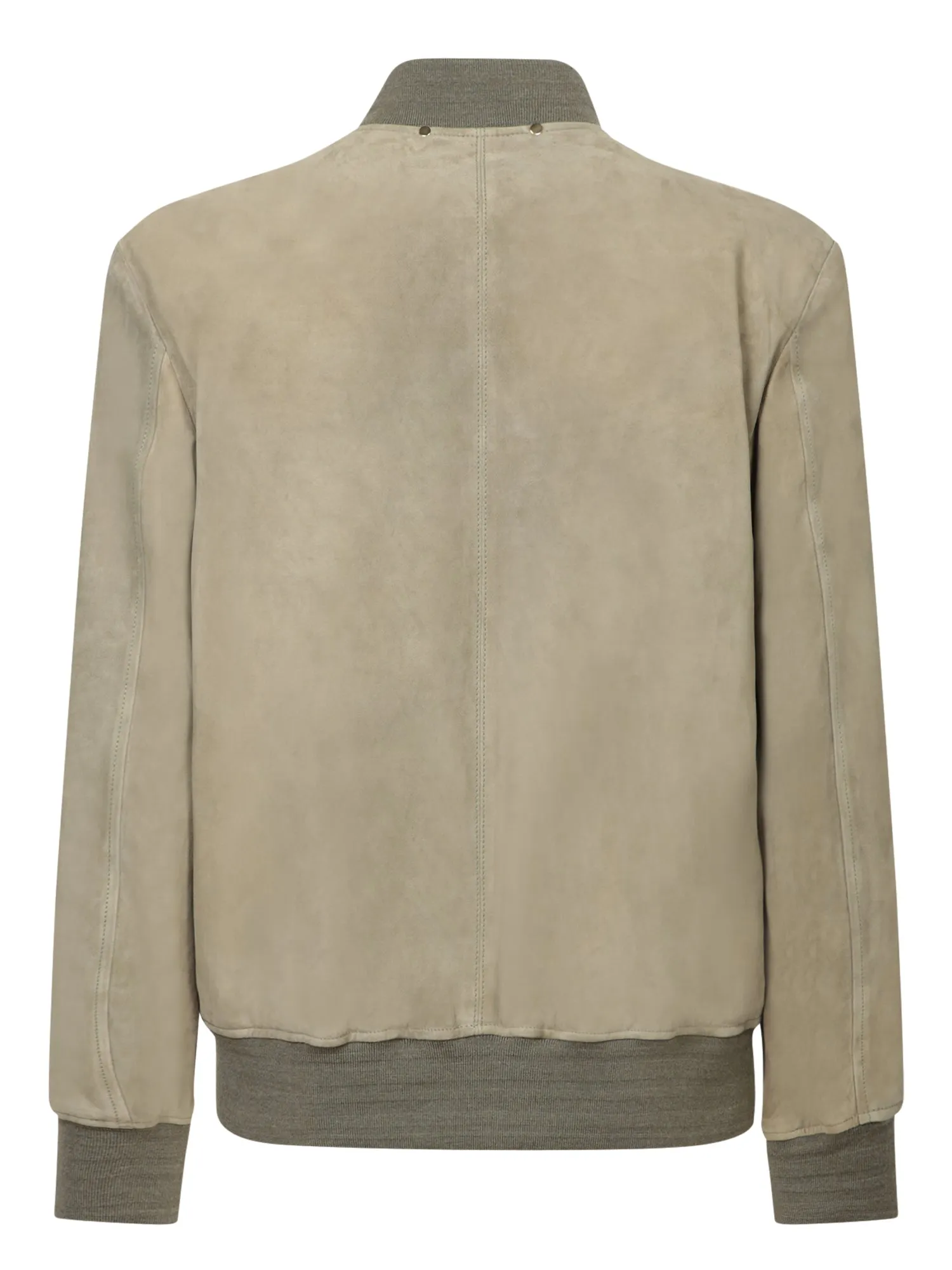 Green Suede Bomber Jacket