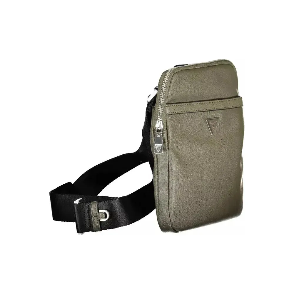 Guess Jeans Green Polyamide Men Shoulder Bag