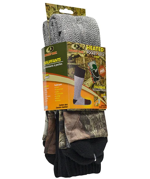 Heated Mossy Oak Acrylic Sock (Two Pairs)