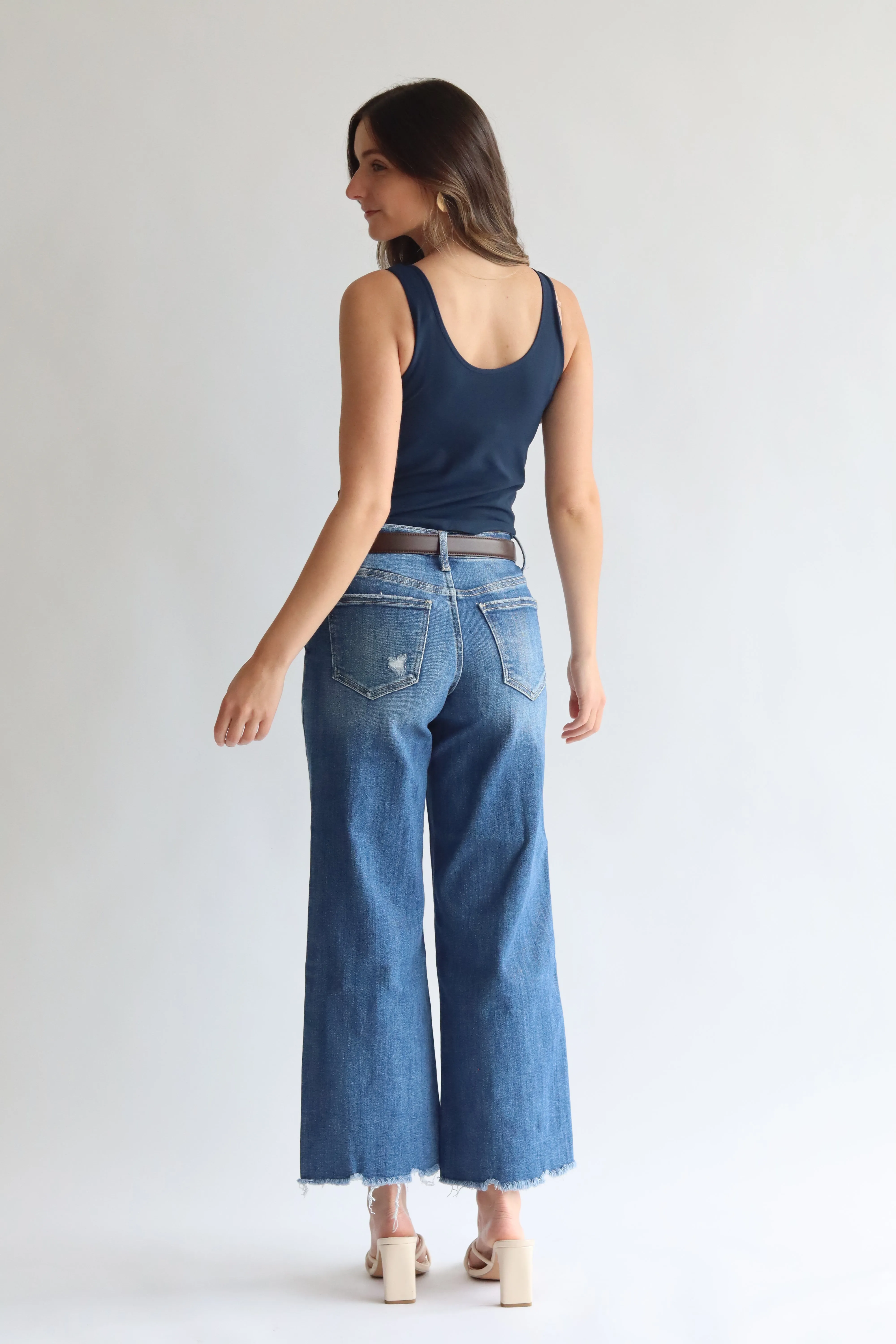 High Rise Wide Leg Jean