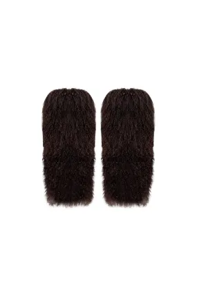 Iglo Women's Tibetan Shearling Leg Warmers - Brown