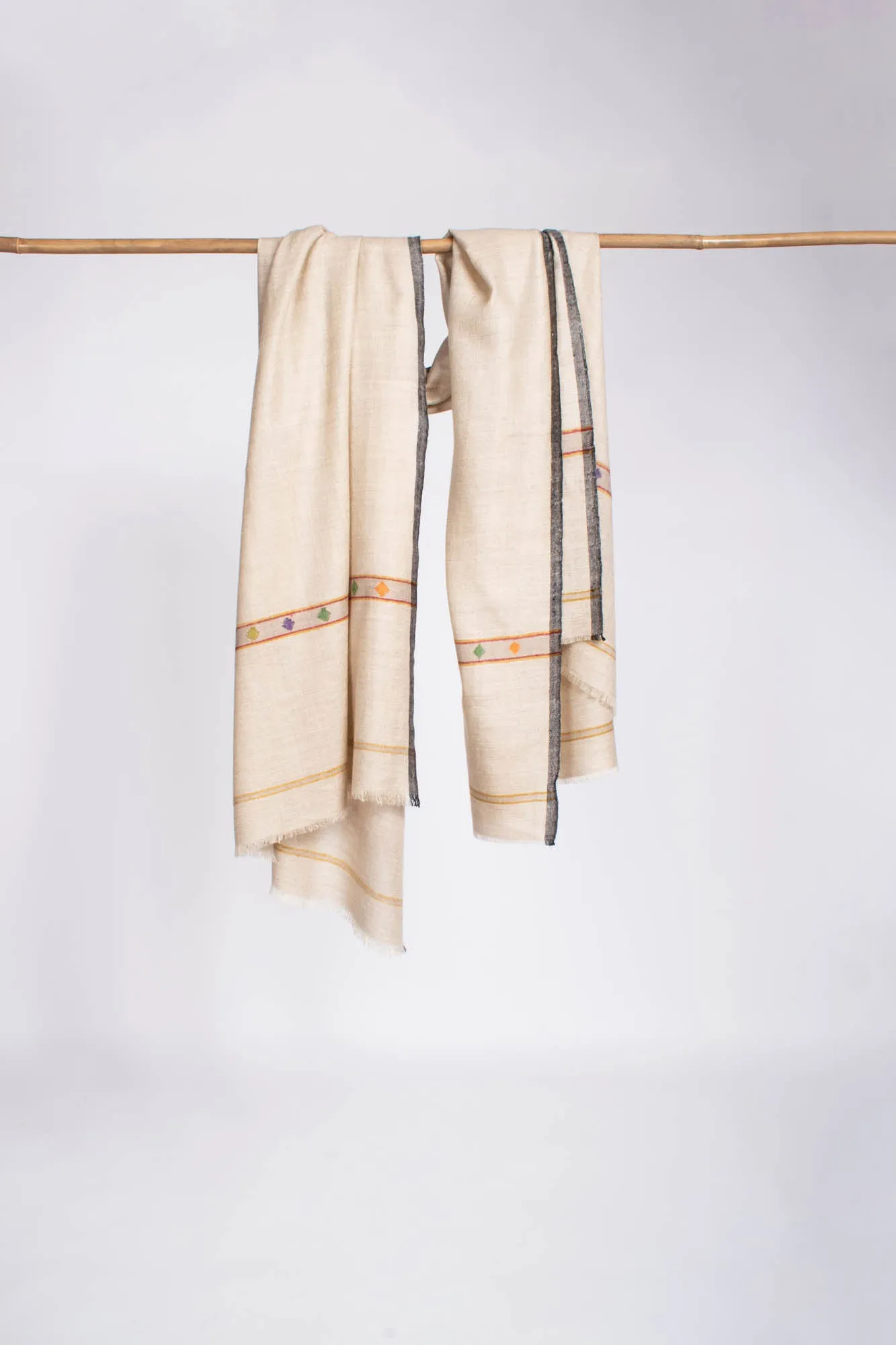 Jaenjar Kani Woven Stripe Pashmina Shawl - STOCKPORT