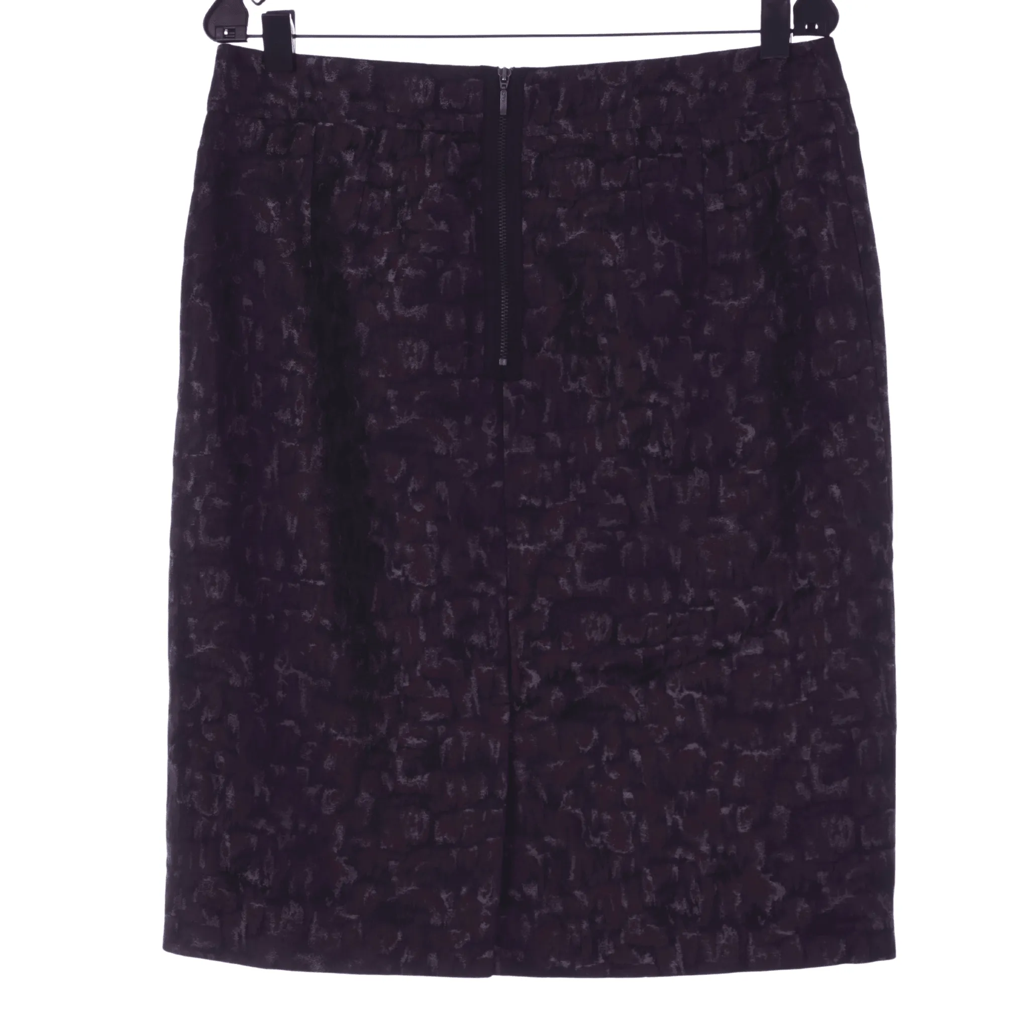 Jigsaw Purple and Black Abstract Pattern Skirt UK Size 12