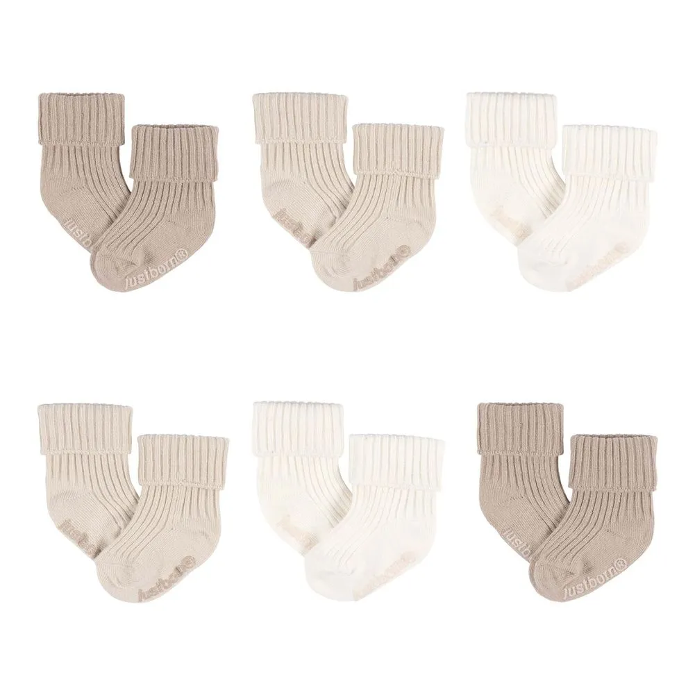 Just Born 6-Pack Baby Socks