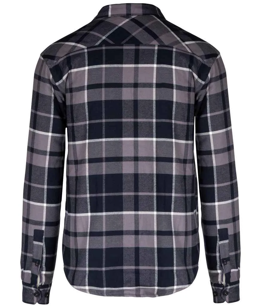 Kariban - Sherpa Lined Checked Shirt Jacket