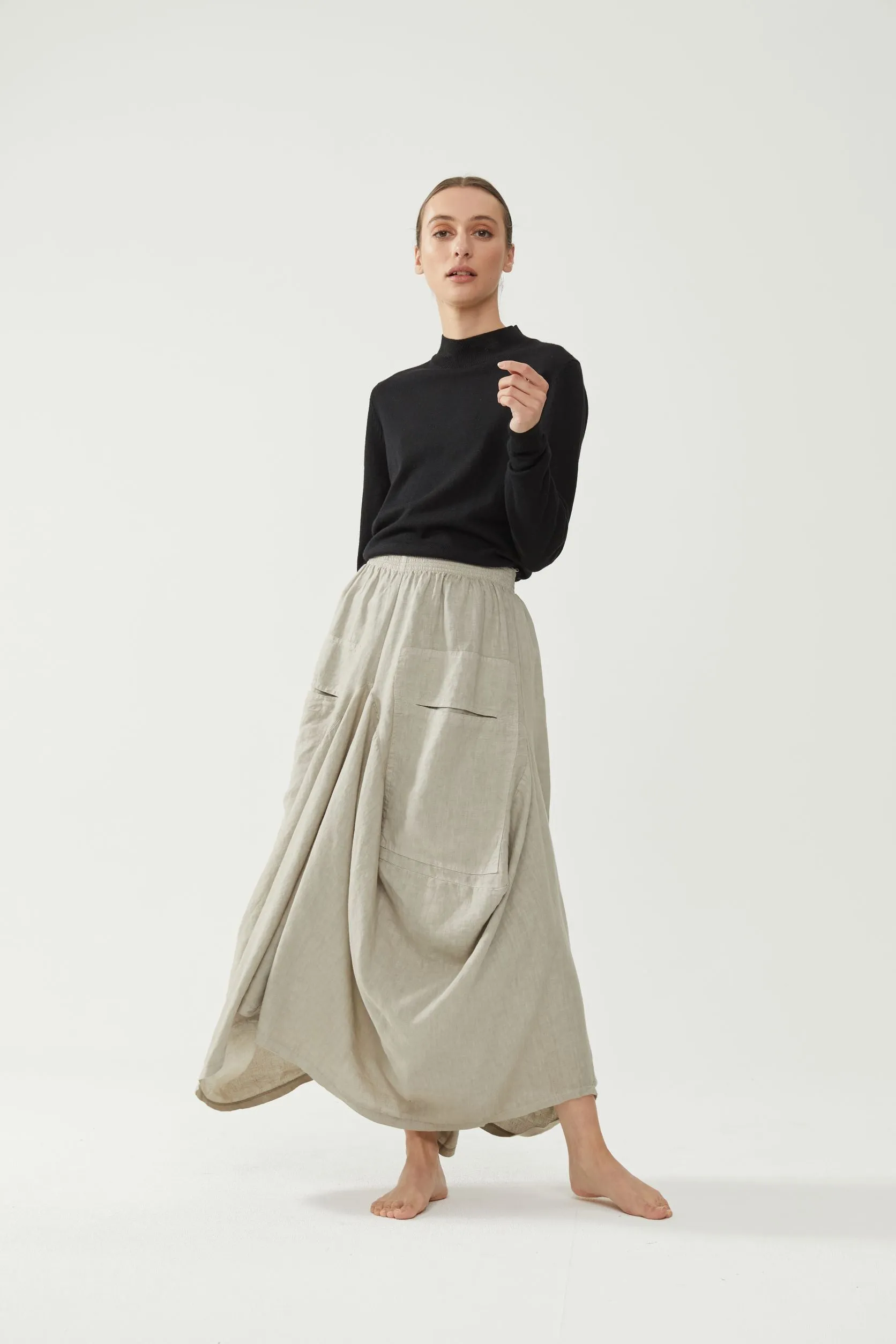 Kiitos Pocket Skirt Beige