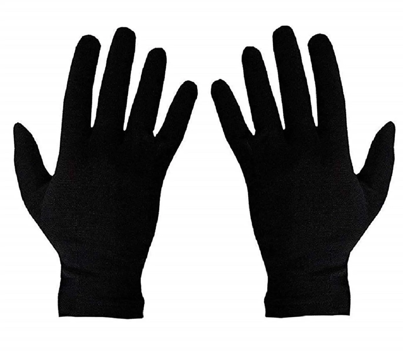 Kuber Industries Men's & Women's Cotton Hand Summer Gloves for Protection from Sun Burn/Heat/Pollution (Pack Of-1 Pairs, Black)-MASK46439