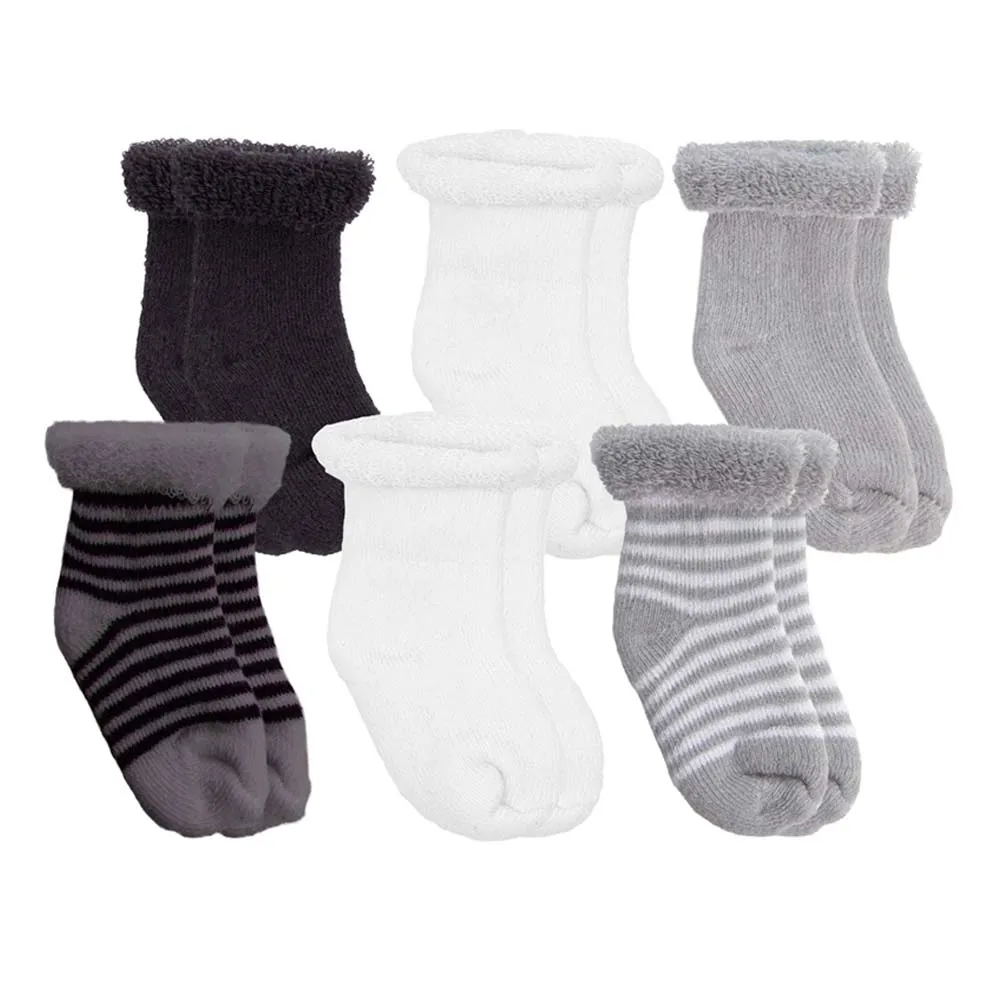 Kushies 6-Pack Terry Newborn Socks