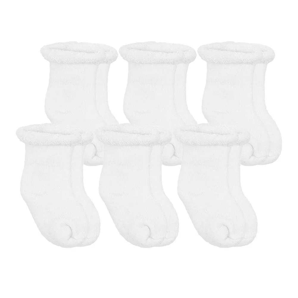 Kushies 6-Pack Terry Newborn Socks