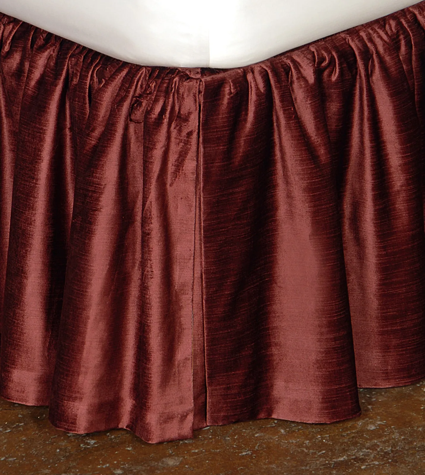 Lars Ruffled Velvet Bed Skirt