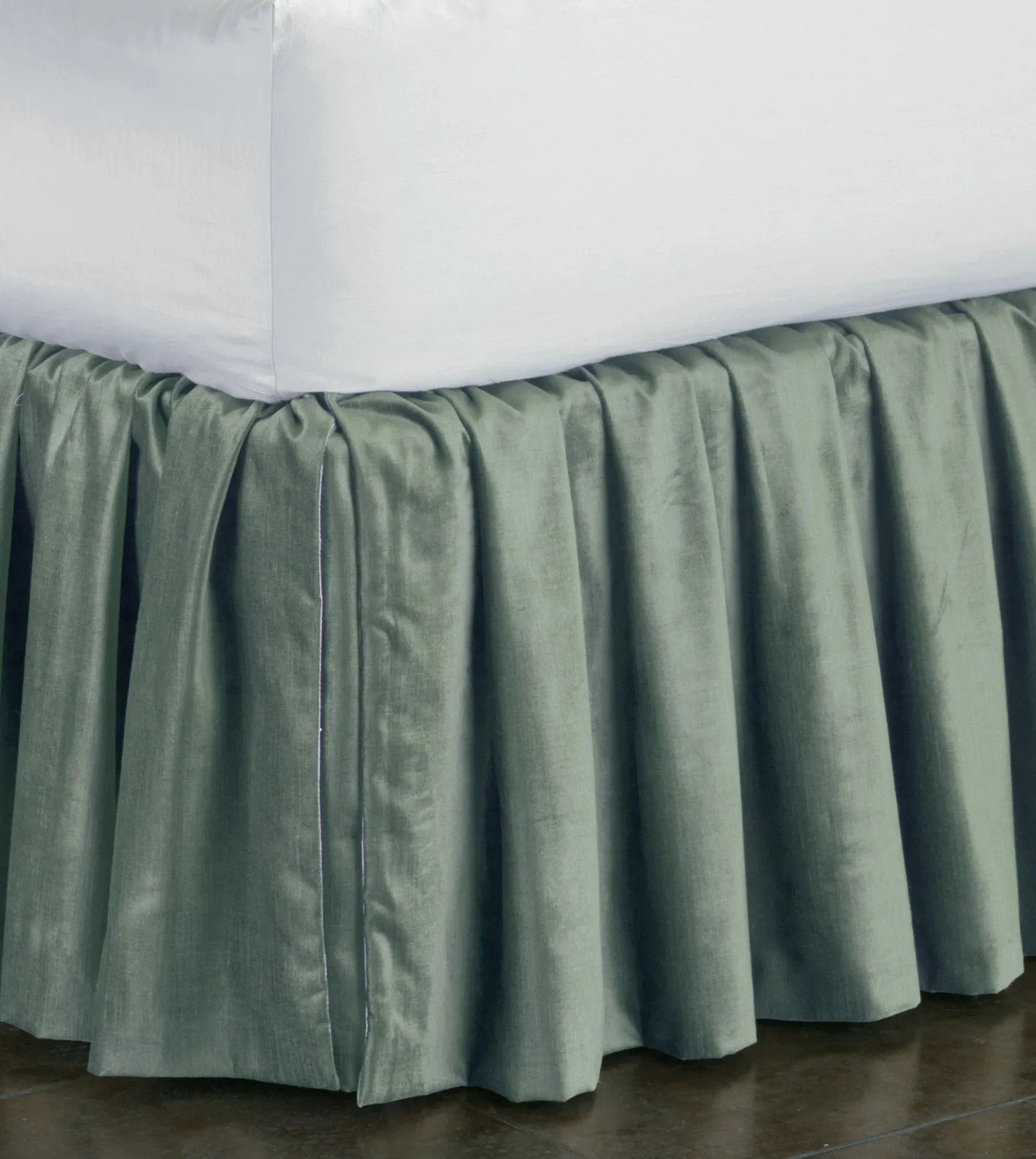 Lars Ruffled Velvet Bed Skirt