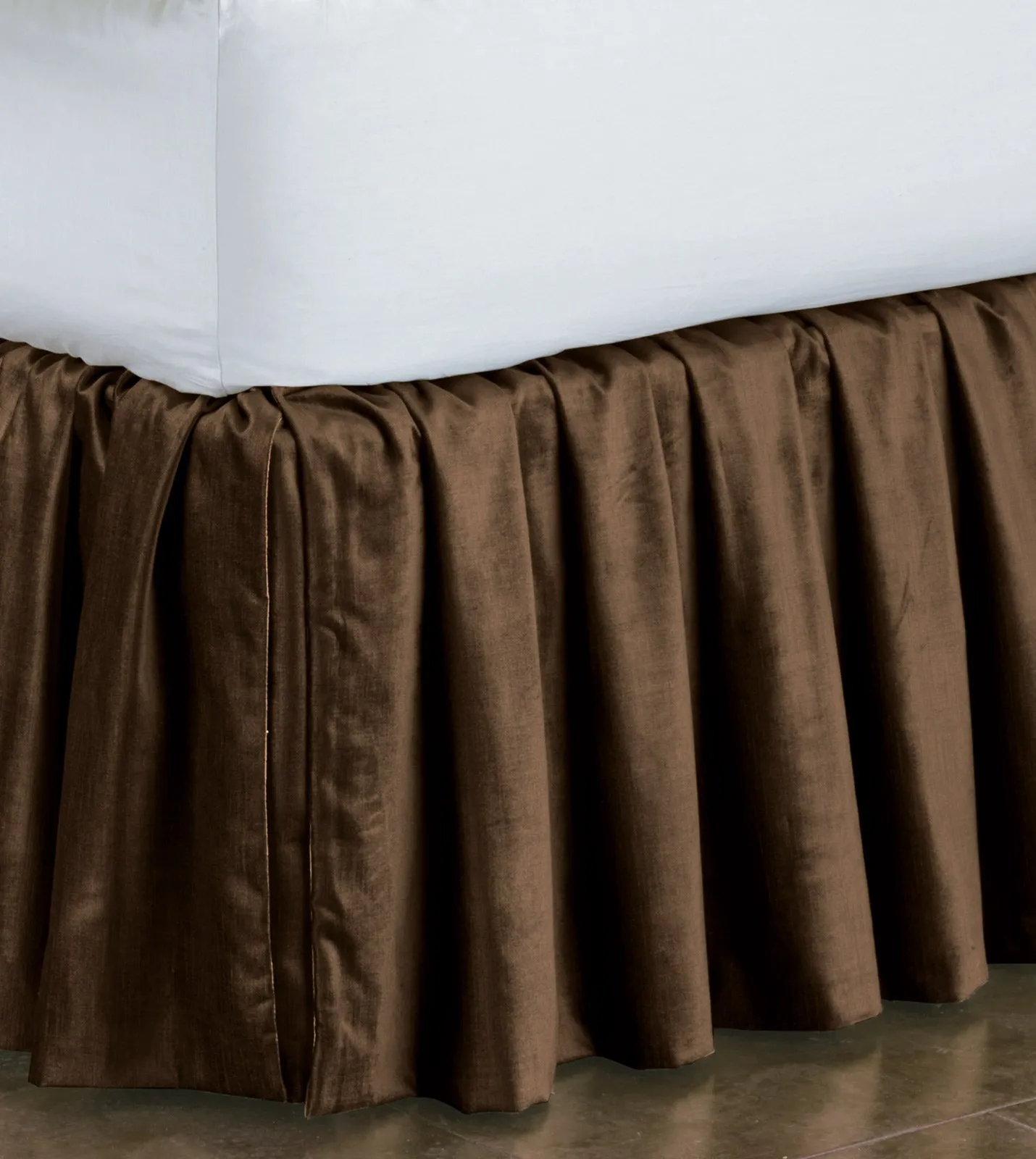 Lars Ruffled Velvet Bed Skirt