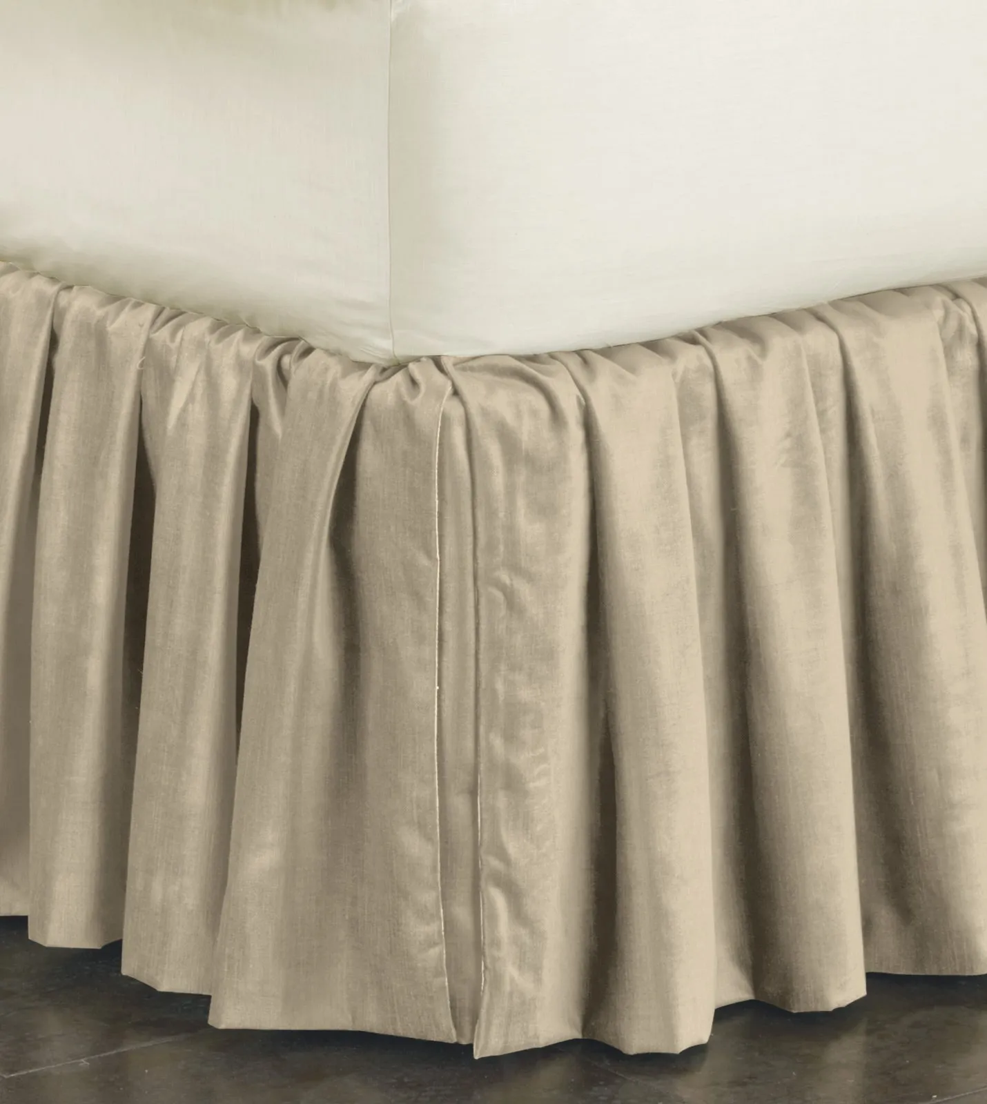 Lars Ruffled Velvet Bed Skirt