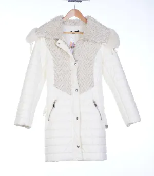 Latte Cream Puffer style Ski Jacket Uk Size 8