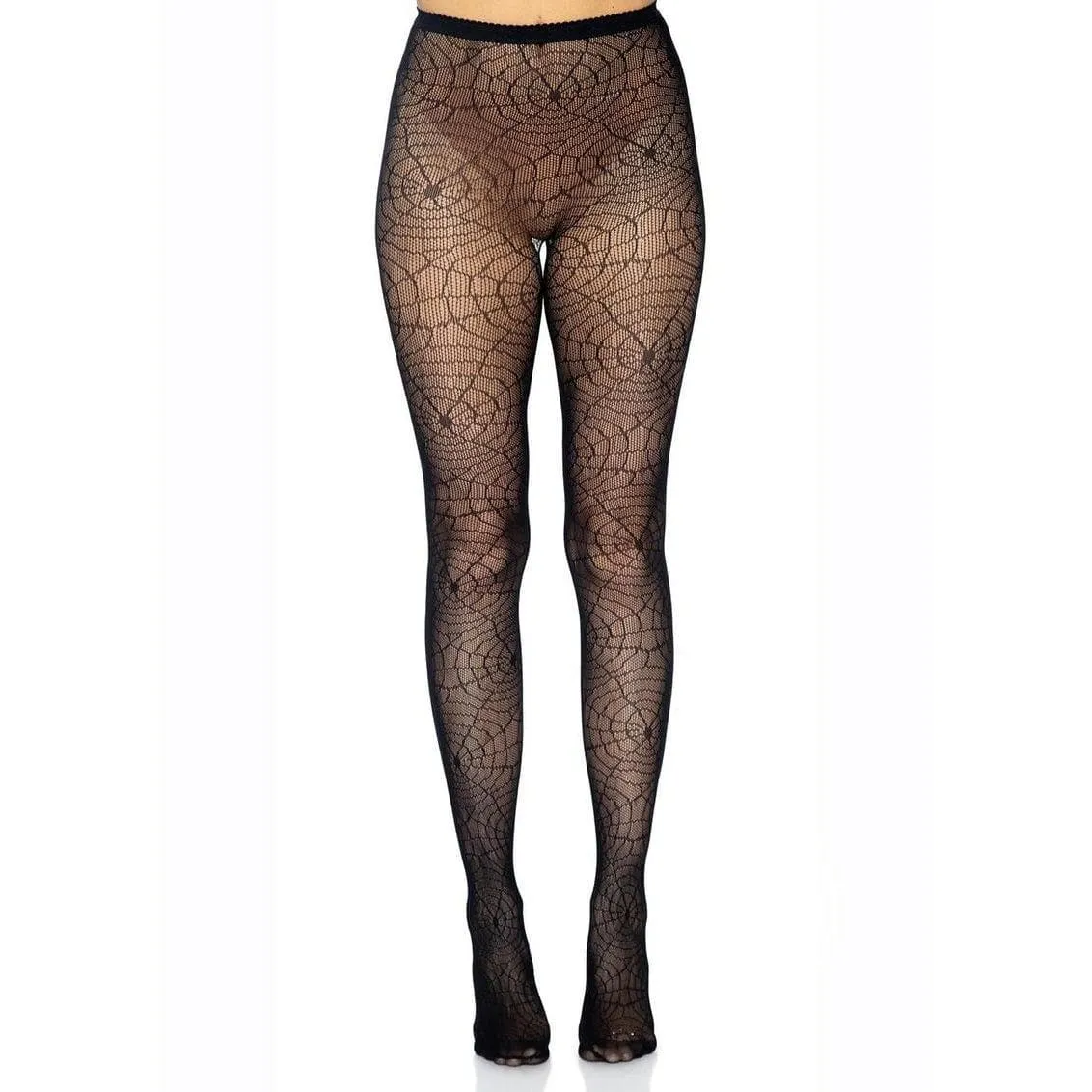 Leg Avenue Spider Lace Pantyhose One Size Black