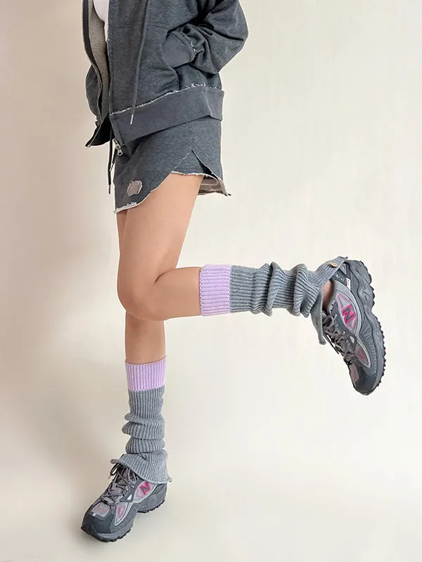 Leisure Fashion Flared Contrast Color Leg Warmers Accessories