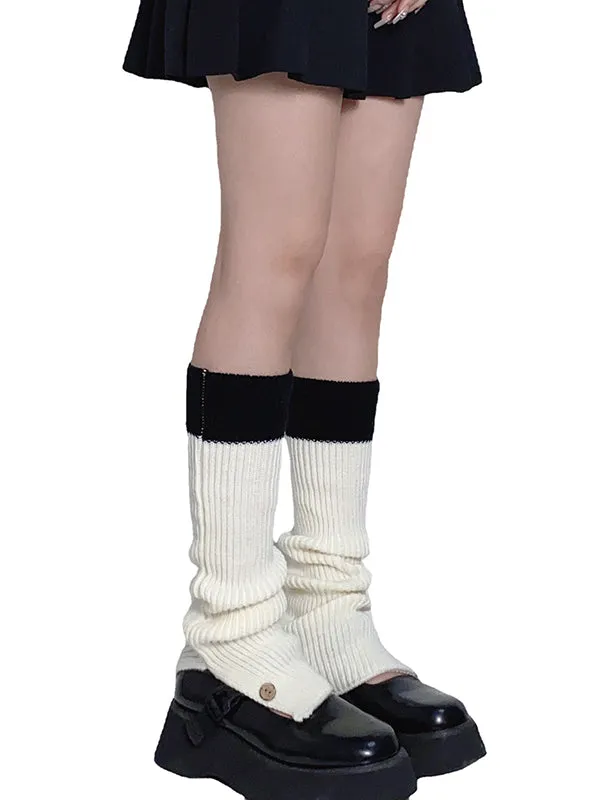 Leisure Fashion Flared Contrast Color Leg Warmers Accessories