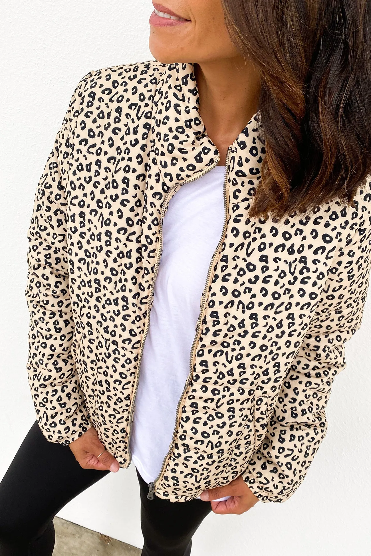 Leopard Puffer Jacket Print