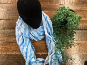 Light Blue Stripe Scarf