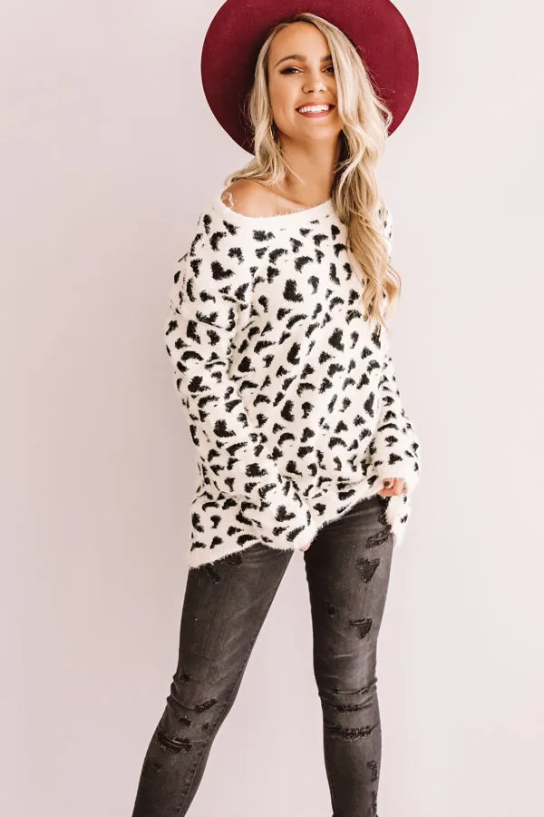 Living In Leopard Knit Sweater