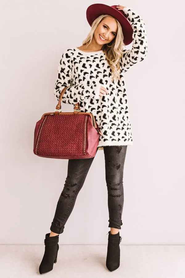 Living In Leopard Knit Sweater